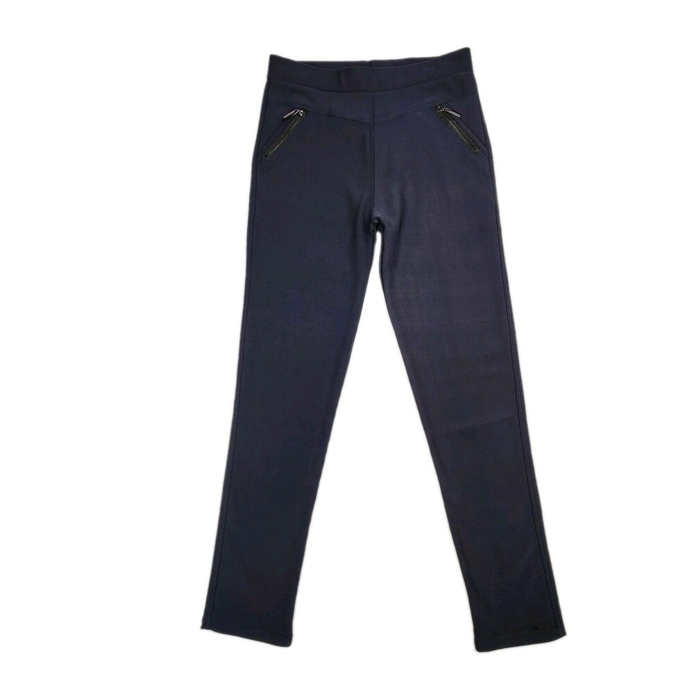 Coco+Carmen Jasmine Zip Pocket Leggings Womens L Navy Blue Everyday Casual